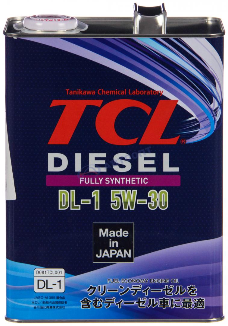 Масло моторное TCL Diesel, Fully Synth, DL-1 5W30 (дизель) синт 4л (D0040530) TCL (Япония)