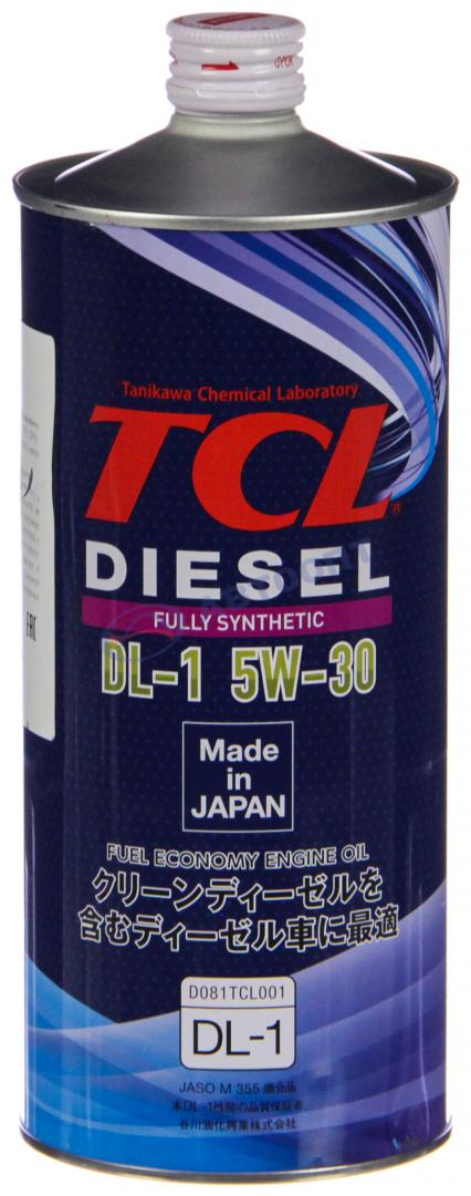 Масло моторное TCL Diesel, Fully Synth, DL-1 5W30 (дизель) синт 1л (D0010530) TCL (Япония)