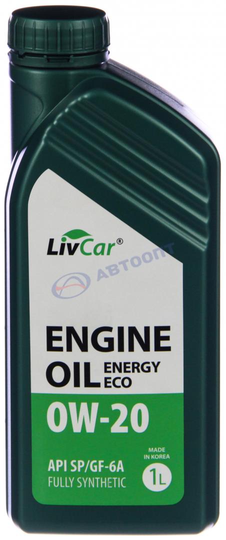 Масло моторное Livcar 0W20 [SPGF-6A] синтетическое 1л (пластиковая канистра)