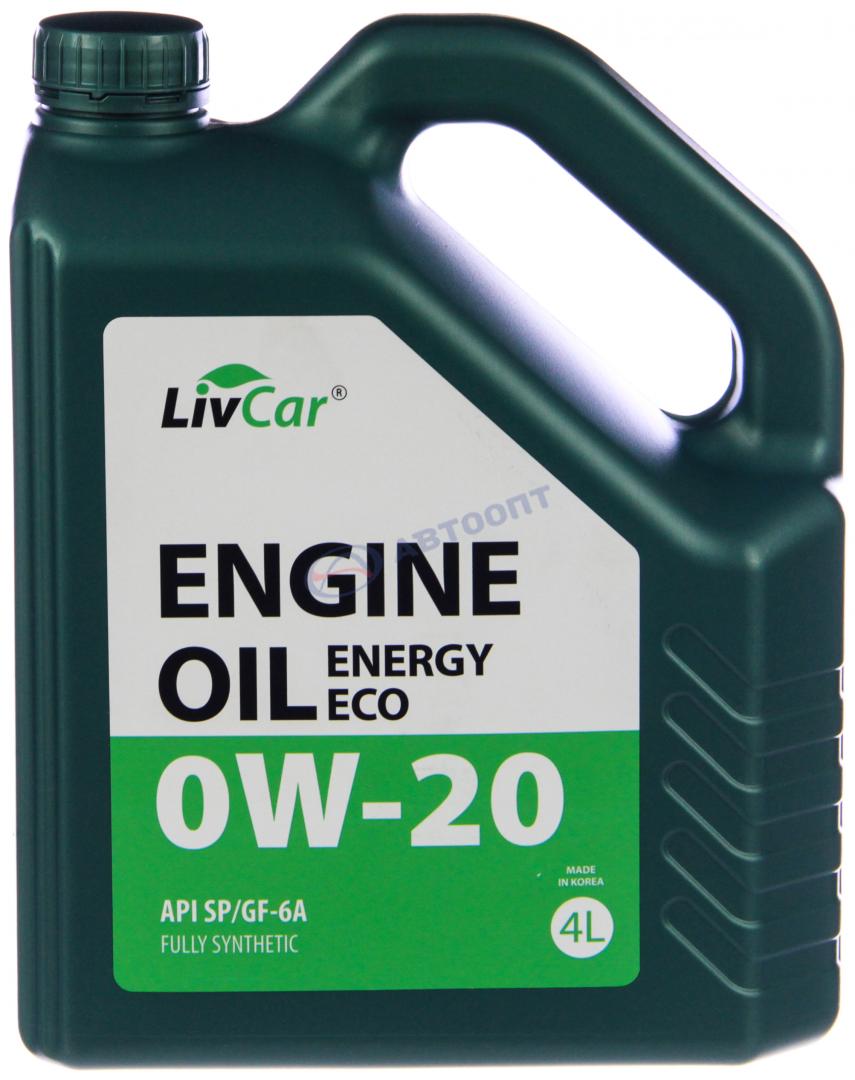 Масло моторное Livcar 0W20 [SPGF-6A] синтетическое 4л (пластиковая канистра)