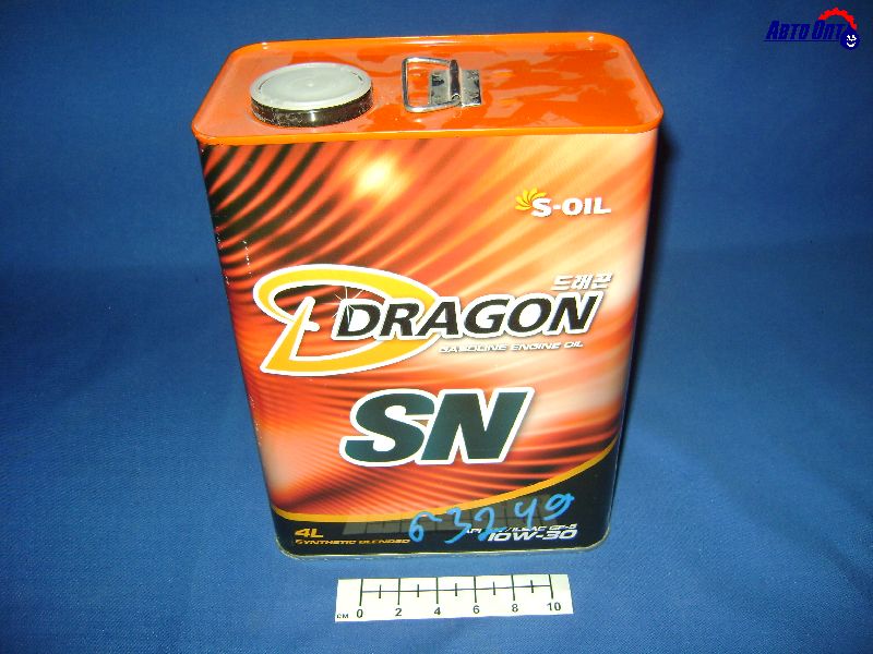 Масло моторное Dragon 10W30 [SNGF-5] полусинтетическое 4л (металлическая канистра)