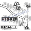 Втулка стабилизатора H.CRV RE3,RE4,RM1,RM4 JPP '07- D20 Front HSB-REF "FEBEST" (Корея)
