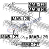 С/блок тяги MMC.Pajero JR H57A '95-98' Mini H51A,H56A '94-98' H53A,H58A '98-12' Rear low продольной MAB-129 "FEBEST" (Германия)