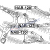 Сайлентблок N.180SX,200SX,Bassara,Cedric,Cima,Largo,Laurel, Leopard,Presage,R-Nessa,Silvia,Skyline,Stagea `92-`08 рычага Rear NAB-127 "FEBEST" (Германия)