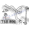 Втулка стабилизатора T.Rav4 ACA2#,CLA2#,ZCA2# '00-'05 Front D=23 TSB-806  "FEBEST" (Германия)