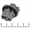 Разъем (Патрон) для лампы дополнительного освещения T20 W3x16d (C1881B) "KOITO" (Япония)