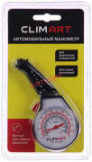 Манометр шинный до  4.5 атм Clim Art (пластик. корпус) блистер (CLA00753) "AZARD"