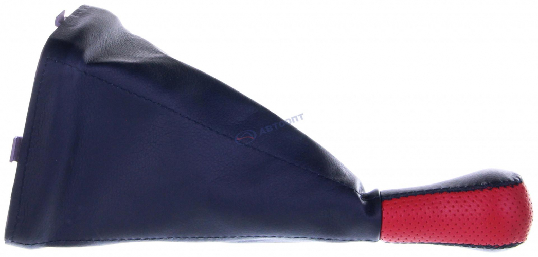 Чехол+ручка КПП ВАЗ 2115 (красный) с рамкой