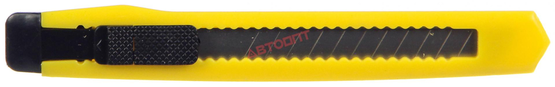 Нож пистолетный, с сегментированным лезвием  9 мм, корпус пластик. с фиксатором (12-4905) "REXANT" (Китай)