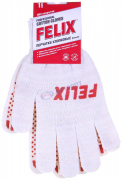 Перчатки хлопковые "FELIX" c пвх- покрытием (белые)   "Тосол-Синтез"  (г.Дзержинск)
