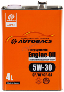 Масло моторное Autobacs ENGINE OIL FS  5W30 [CF/GF-6A] синтетическое 4л (металлическая канистра)