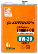 Масло моторное Autobacs ENGINE OIL FS 0W20 [SN/GF-5] синтетическое 4л (металлическая канистра)