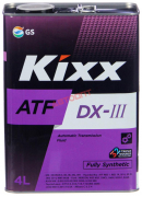 Масло трансмиссионное KIXX ATF DX-III, 4л (Корея)