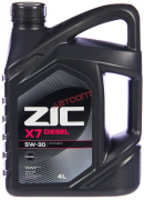 Масло моторное ZIC X7 DIESEL  5W30  (SL/CF ACEA A3/B4) 4 л (Корея)