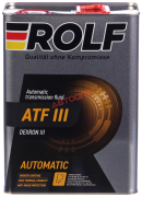 Масло трансмиссионное ROLF ATF III (322245) 4л (РОССИЯ)