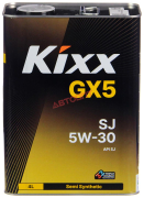 Масло моторное Kixx G SJ 5W30 [SJ] полусинтетическое 4л (металлическая канистра)