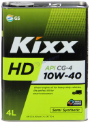 Масло моторное Kixx HD  10W40 [CG-4] полусинтетическое 4л (металлическая канистра)