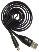 Кабель USB 2.0 - micro USB, 1м, 2.1А, черный, плоский "OLMIO" арт:038658