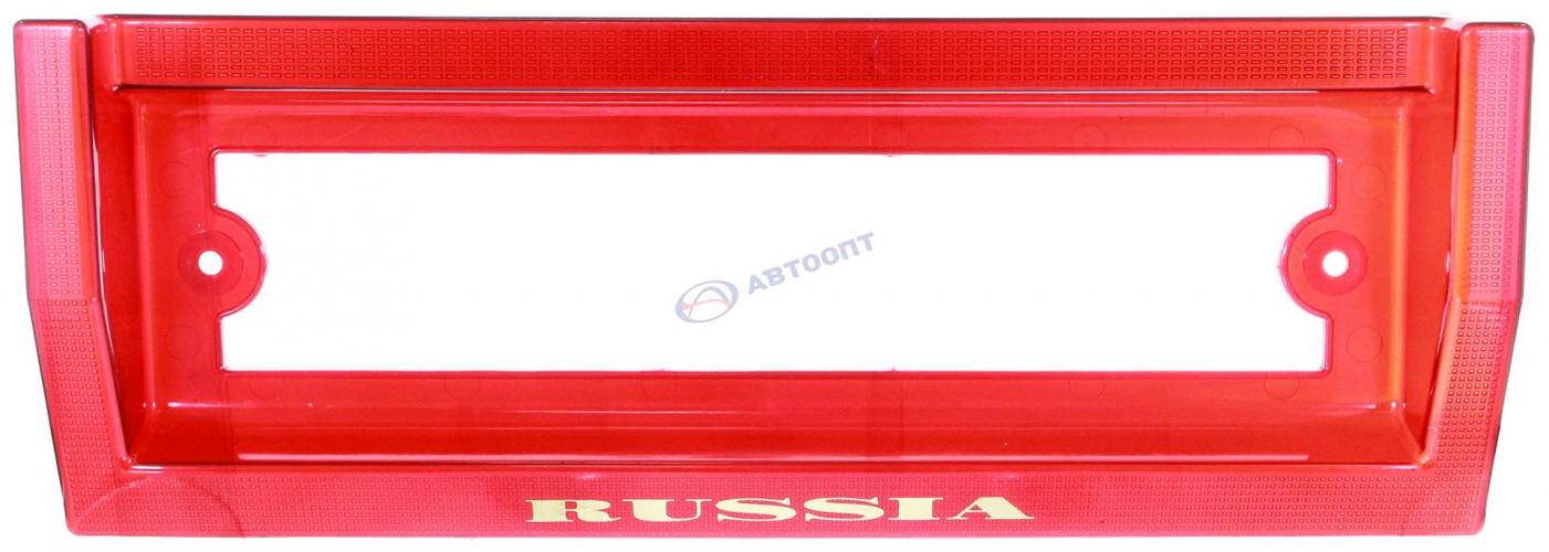 Рамка катафот под номер ВАЗ-2107 RUSSIA красный