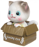 Игрушка на панель "Счастливый кот", качающая головой, в коробке (732-144) "ЕРМАК"