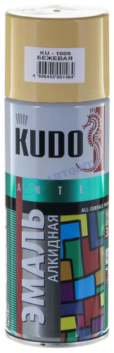 Эмаль универсальная "Бежевая" KU-1009  520 мл   "KUDO"  (г.Москва)