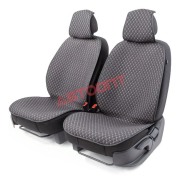Накидка передняя сиденье (2 шт.) Серый ромб алькантара (CUS-1052 GY/GY) "CAR PERFORMANCE"