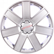 Колпак колеса 16" "ГАЛАКСИ" серебро карбон, 2 шт (LW1601) "NOVA-PRO"