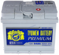 Аккумулятор Тюменский медведь Premium 64Ач [Европейский/Обратная полярность] 590A
