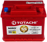 Аккумулятор TOTACHI  55Ач [Европейский/Обратная полярность] 500A 