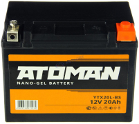 Аккумулятор Atoman  20Ач [Европейский/Обратная полярность] 250A 