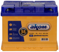 Аккумулятор АКОМ EFB 55Ач [Европейский/Прямая полярность] 480A
