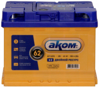 Аккумулятор АКОМ EFB 62Ач [Европейский/Прямая полярность] 550A