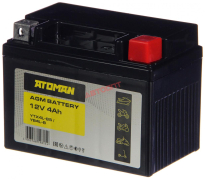  4 Ач ATOMAN MOTO AGM MAGM-4YTX  о/п EN50 (114x71x92)