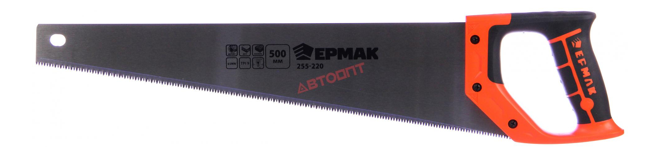 Ножовка по дереву "Аккуратный рез" 500мм, мелкий зуб (255-220) "ЕРМАК"  (Китай)