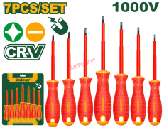 Отвертки (набор   7 предметов) диэлектрические (JDSS7407) "JADEVER"
