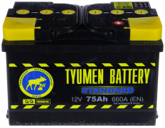Аккумулятор Tyumen Battery Стандарт 75Ач [Европейский/Обратная полярность] 660A 