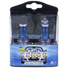 Лампа H4 24V 75/70W P43t WHITE PLASMA XENON "Луч"