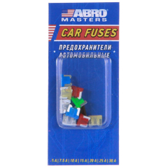 Предохранитель вилочный (флажковый) 10шт, на листе, МИКРО №9 (7,5-30 А) (FUAI37019AS) "ABRO"