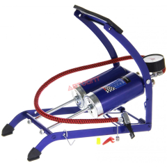 Насос ножной с манометром, 2 цилиндра, 2*55*120мм, Дабл (713-091)  "NEW GALAXY"