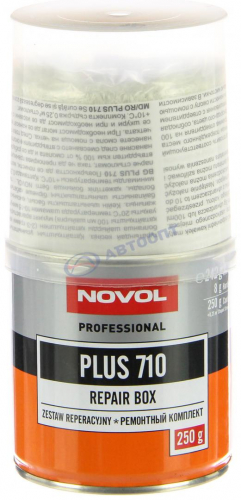 Рем-т для бамперов Novol Plus 710 (250гр) п/э смола, отвердит, стекломат. NOVOL (ПОЛЬША)