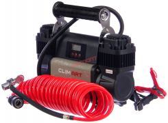Компрессор "Clim Ar" (CLA00005) 100 л/мин, до 10атм, ДВУХПОРШНЕВОЙ, питание от АКБ, быстросъёмный наконечник, сумка