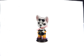 Игрушка на панель "Собака", качающая головой, с цепью и сигаретой (732-146) "ЕРМАК"