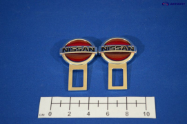 Заглушка замка ремня безопасности NISSAN 2шт.(металл)