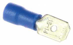 Разъем штырь 6,3 мм в изоляц.  (синяя, сечение до 2.5 мм2) (папа)  "CARGEN"