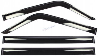 Дефлектор боковых стекол (ветровики) ВАЗ-2121 неломающиеся (накладные) 5 dv VORON GLASS (ДЕФ00293)
