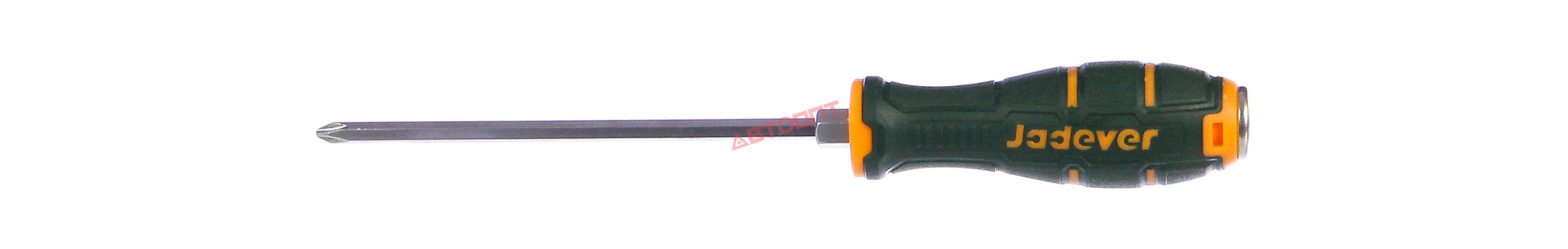 Отвертка УДАРНАЯ крестовая, PH2x150мм, S2 (JDQJ2226) "JADEVER"