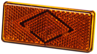 Катафот Модель-3302 желтый 121х52 (рисунок ромб, крепление 2 винта) (562.3731-02)