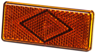 Катафот Модель-3302 желтый 121х52 (рисунок ромб, крепление 1 винт) (562.3731-01)