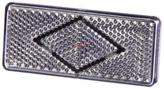 Катафот Модель-3302 белый 121х52 (рисунок ромб, крепление 2 винта) (561.3731-02)