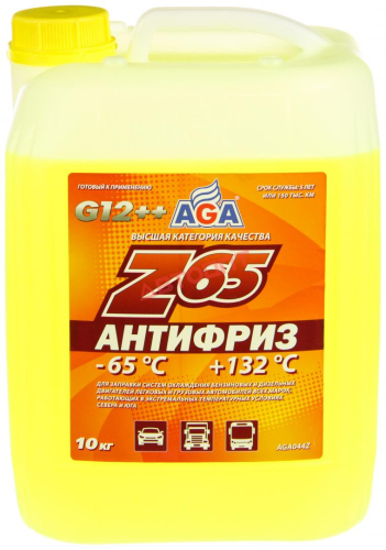 Антифриз AGA Z65  (желтый) G12 10кг
